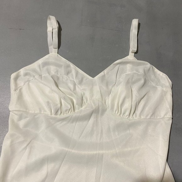 Vintage Figurfit slip dress ivory 36 Tall silky nylon‎ 60s - Picture 2 of 5